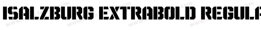 Isalzburg ExtraBold Regular字体转换